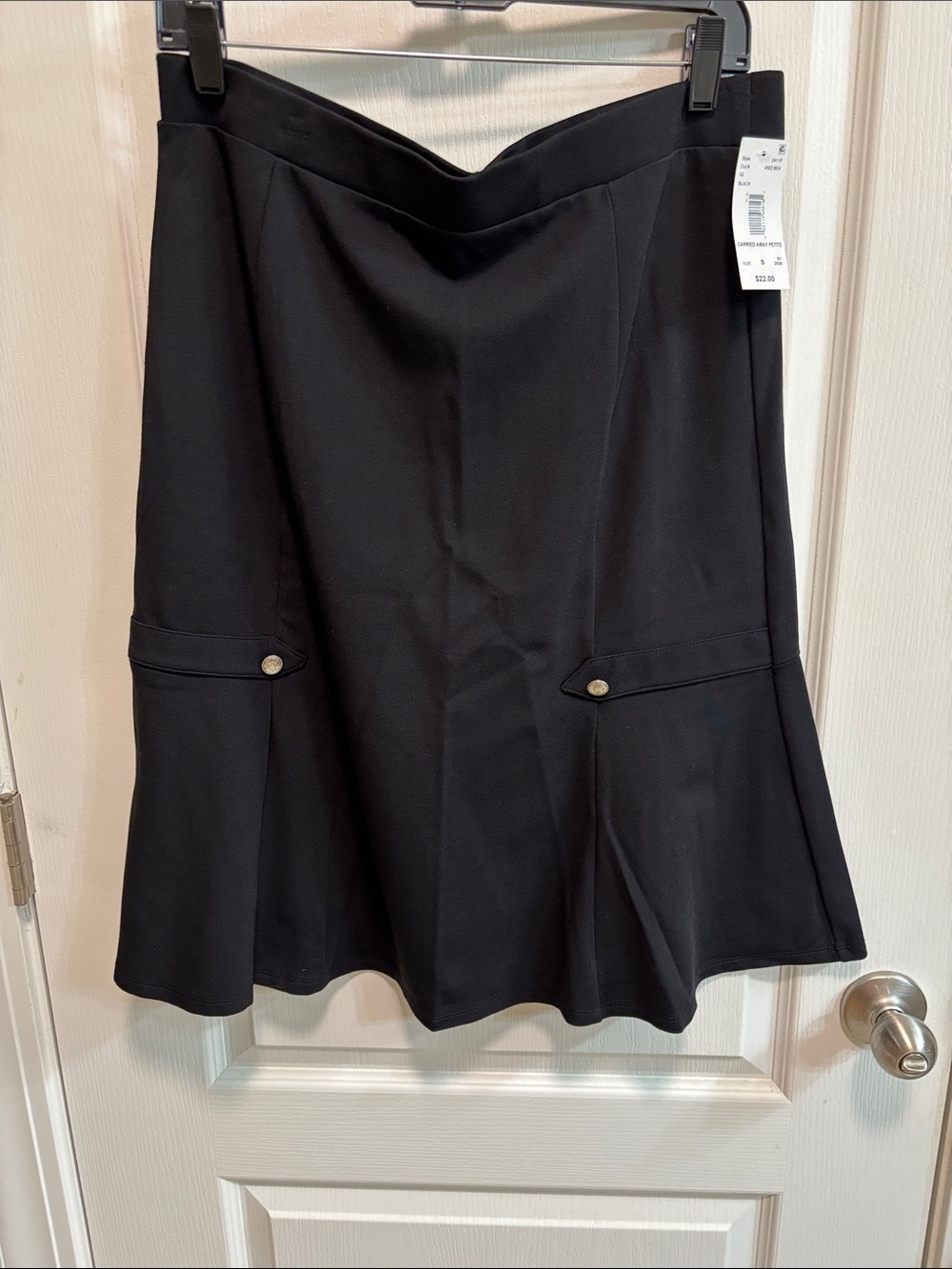 Versatile Black A-Line Skirt with Flared Hem